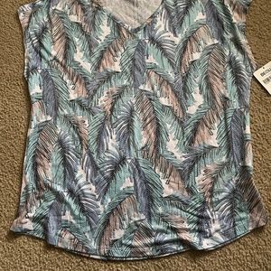 NWT Coral Bay Brand Women's Short Sleeve Top - Size 1X Perfect for Summer